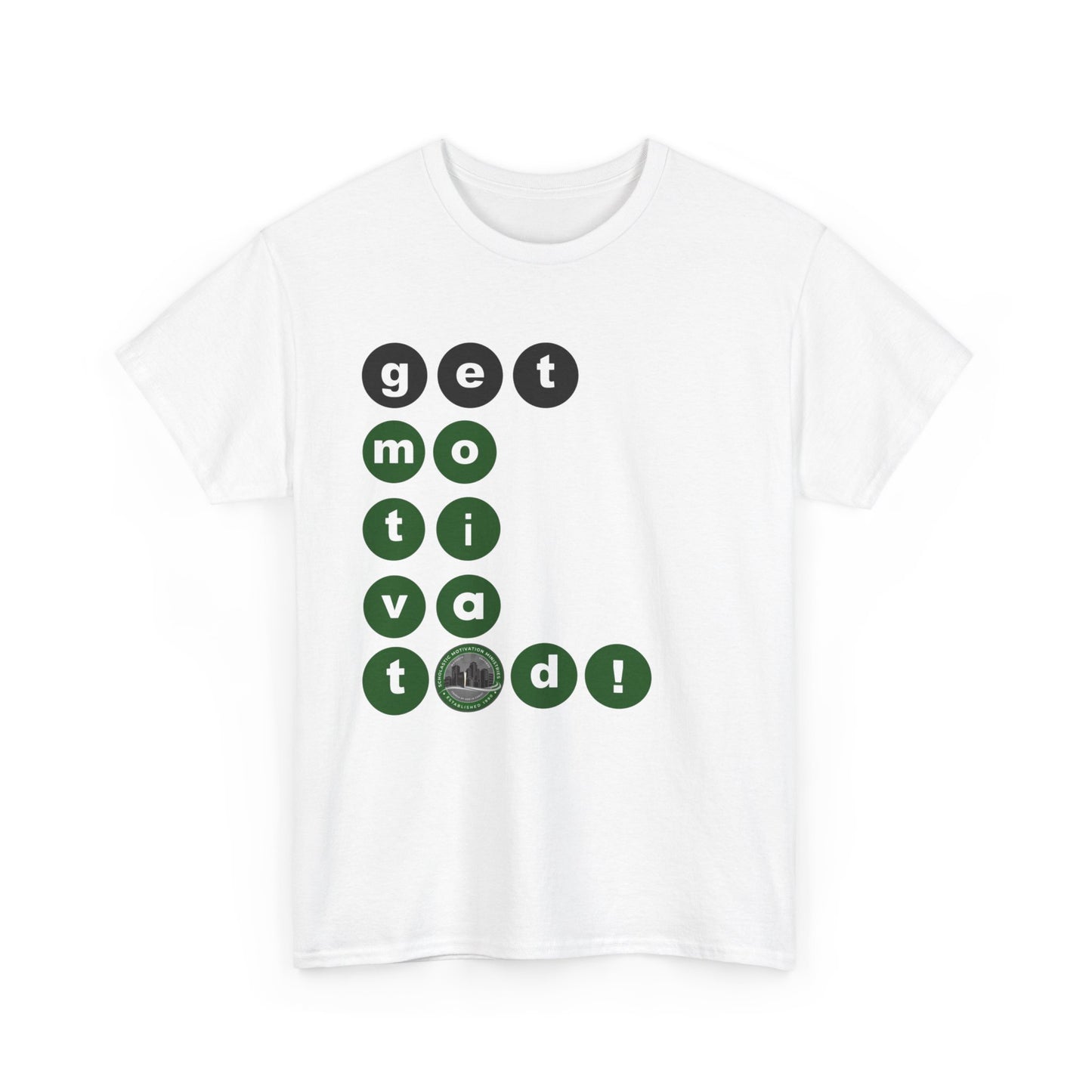 Adults Get Motivated Circular Unisex Heavy Cotton Tee